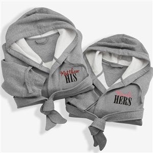 His & Hers Personalized Sweatshirt Robe - 33292