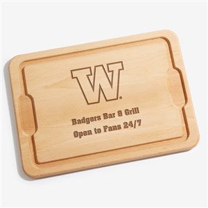 NCAA Wisconsin Badgers Personalized Hardwood Cutting Board- 12x17 - 33349