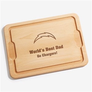 NFL Los Angeles Chargers Personalized Hardwood Cutting Board- 12x17 - 33414