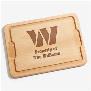 NFL Washington Football Team Personalized Maple Cutting Board 12x17 - 33429