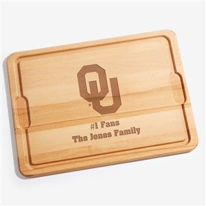 NCAA Oklahoma Sooners Personalized Hardwood Cutting Board- 15x21 - 33456-XL
