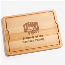 NCAA Ohio Bobcats Personalized Hardwood Cutting Board- 15x21 - 33459-XL