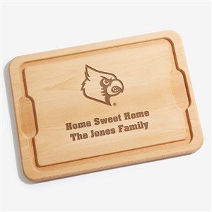 NCAA Louisville Cardinals Personalized Hardwood Cutting Board- 12x17 - 33489