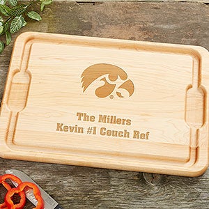 NCAA Iowa Hawkeyes Personalized Maple Cutting Board 12x17 - 33490