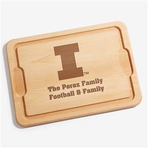 NCAA Illinois Fighting Illini Personalized Hardwood Cutting Board- 12x17 - 33491