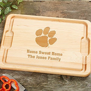 NCAA Clemson Tigers Personalized Hardwood Cutting Board- 15x21 - 33501-XL