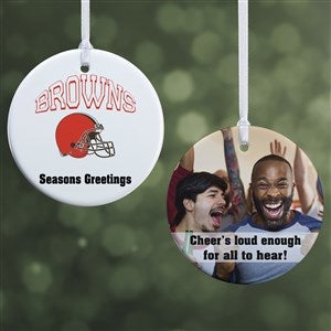 NFL Cleveland Browns Personalized Photo Ornament - 2 Sided Glossy - 33584-2S