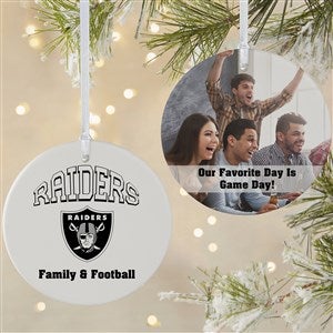 NFL Las Vegas Raiders Personalized Photo Ornament - 2 Sided Matte - 33601-2L