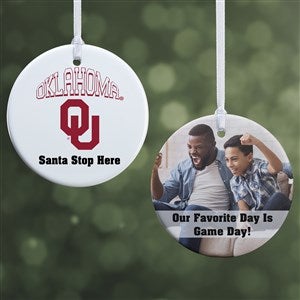 NCAA Oklahoma Sooners Personalized Photo Ornament-2.85