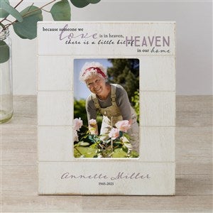 Heaven In Our Home Personalized Memorial Shiplap Picture Frame- 4x6 Vertical - 33626-4x6V