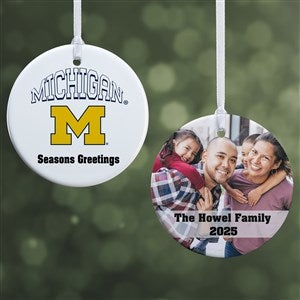 NCAA Michigan Wolverines Personalized Photo Ornament-2.85