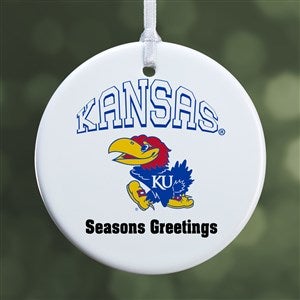 NCAA Kansas Jayhawks Personalized Ornament - 1 Sided Glossy - 33652-1S