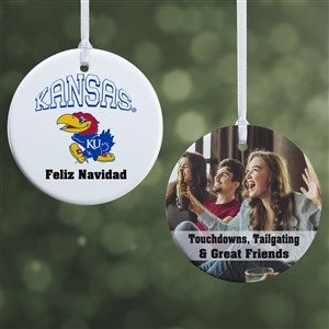 NCAA Kansas Jayhawks Personalized Photo Ornament-2.85
