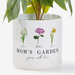 Birth Month Flower Personalized Outdoor Flower Pot -Small - 33692-S