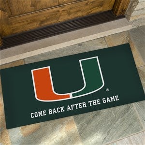 NCAA Miami Hurricanes Personalized Oversized Doormat- 24x48 - 33782-O