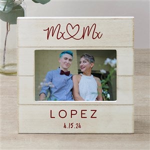 Mx. Title Personalized Wedding Shiplap Picture Frame- 4x6 Horizontal - 34287