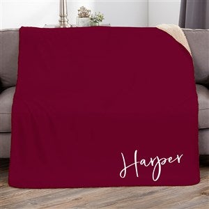 Trendy Script Personalized 50x60 Sherpa Blanket - 34328-S