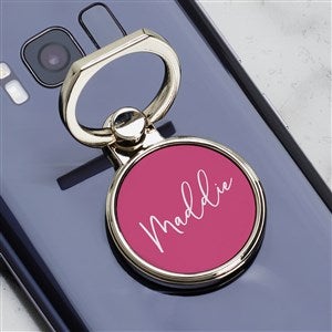 Trendy Script Personalized Phone Ring Holder - 34344