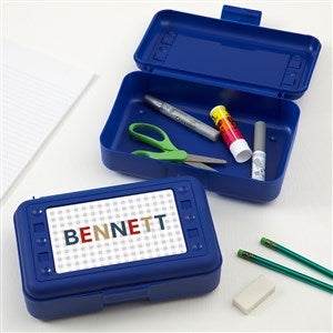 Mix & Match Personalized Blue Pencil Box - 34349-B