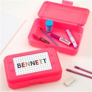Mix & Match Personalized Pink Pencil Box - 34349-P