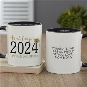 Classic Graduation Personalized Coffee Mug 11 oz.- Black - 34429-B