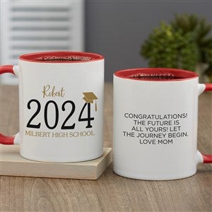 Classic Graduation Personalized Coffee Mug 11 oz.- Red - 34429-R