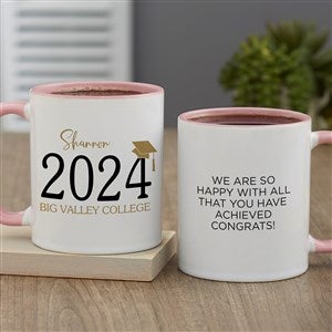 Classic Graduation Personalized Coffee Mug 11 oz.- Pink - 34429-P