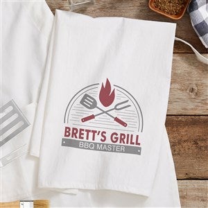 The Grill Personalized Flour Sack Towel - 34462