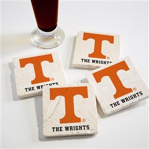 NCAA Tennessee Volunteers Personalized Tumbled Stone Coaster Set - 34676