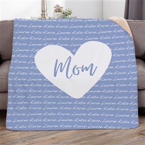 Family Heart Personalized 50x60 Sherpa Blanket - 34888-S