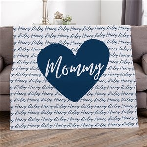 Family Heart Personalized 50x60 Sweatshirt Blanket - 34888-SW