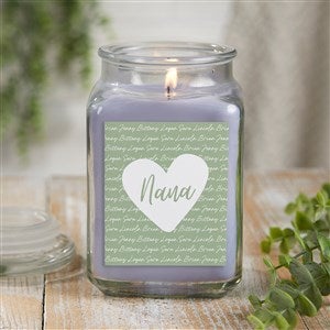 Family Heart Personalized 18 oz. Lilac Candle Jar - 34892-18LM