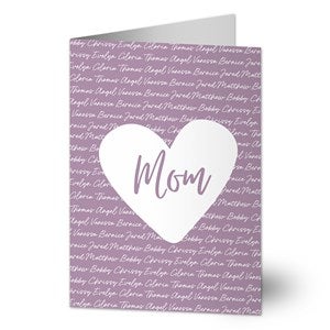 Family Heart Personalized Greeting Card - 34903