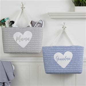 Family Heart Personalized Tote Bag - 34904