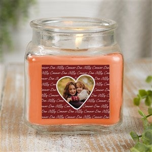 Family Heart Photo Personalized 10 oz. Pumpkin Spice Candle Jar - 34911-10WC