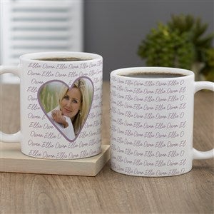 Family Heart Photo Personalized Coffee Mug 11 oz.- White - 34913-W