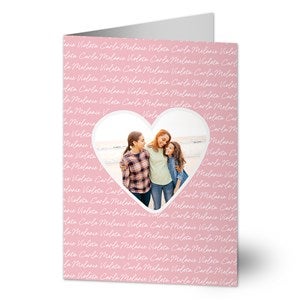 Family Heart Photo Personalized Greeting Card - 34922