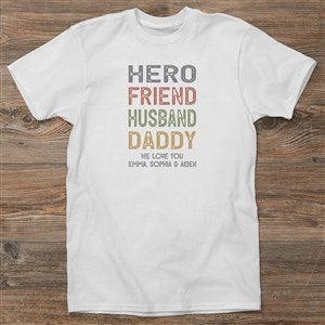 Friend, Husband Daddy Personalized Hanes® Adult ComfortWash™ T-Shirt - 34956-CWT