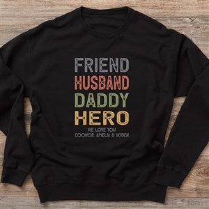 Friend, Husband, Daddy Personalized Hanes® Adult ComfortWash™ Sweatshirt - 34957-CWS
