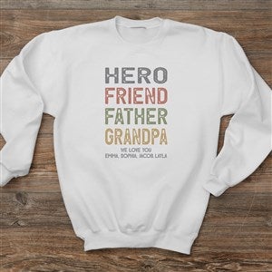 Friend, Husband, Daddy Personalized Hanes® Adult Crewneck Sweatshirt - 34957-S