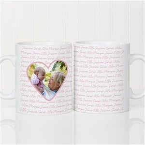 Family Heart Photo Personalized 30 oz. Oversized Coffee Mug - 35107-30