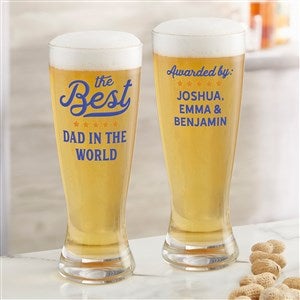 Best Dad Ribbon Personalized 23oz. Pilsner Glass - 35494-P