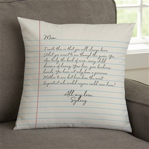 Letter To Mom Personalized 14x14 Throw Pillow - 35499-S