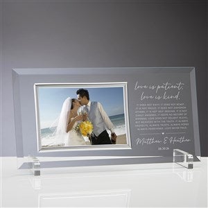 Love Is Patient Personalized Glass Picture Frame - Vertical - 35501
