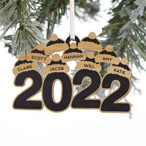 2022 Personalized Wood Ornament- Black - 35547-BLK