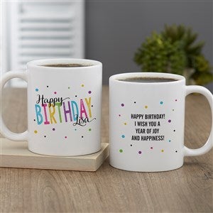 Bold Birthday Personalized Coffee Mug 11 oz.- White - 35605-S