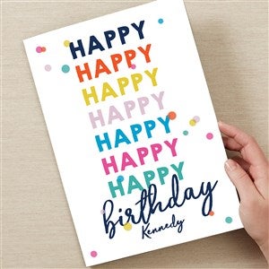 Happy Happy Birthday Personalized Oversized Birthday Greeting Card - 35611