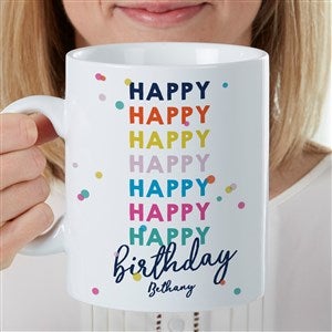 Happy Happy Birthday Personalized 30oz. Oversized Coffee Mug - 35618