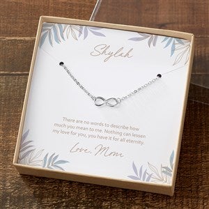 To My Daughter Silver Infinity Necklace With Personalized Message Card - 35687-SI