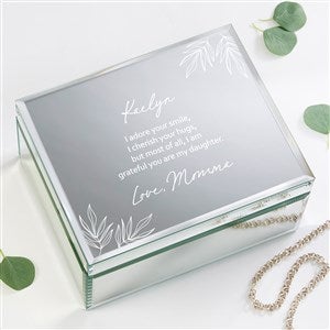 To My Daughter Engraved Mirrored Jewelry Box - Large - 35690-L